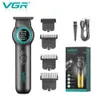 VGR Trimmer Machine de corte sem fio barbeiro elétrico 8000 rpm Corte de cabelo profissional para homens V990 240411