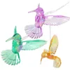 Dekorativa figurer 3st Acrylic kolibri -ornament hängande iriserande klara hängen Crystal Bird Suncatcher Window Decor Memorial