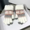 Donne invernali guanti a maglia touch screen guanti femmine magnificati addensati caldi full dito e allungamento a maglia guanti da la signore guantes
