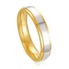 Anelli di nozze popolare per artigianato della moda in acciaio inossidabile anello liscio a faccia liscia ad anello di coppia in acciaio in titanio