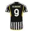 24 25 Juventus Soccer Jerseys Di Maria 2024 Juve Football Shirts Fans Player Version Mens Kids Kits Yildiz Maglia Juventus Home Away 3rd Vlahovic Bonucci Kean