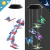 Fata solare leggera a outdoor a led vento chime ip65 lampade per colibrì per colibrì impermeabili per decorazioni per il giardino 240419