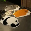 Teppiche Cartoon Tier Kaschmir süßer lustiger Teppich Anti -Slip -Bad -Mattenmatten Teppiche für Schlafzimmer Wohnzimmer Dekor Kawaii