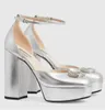 Summer Style Elegant Bridal Wedding Sandals Shoes Women Crystal-Set G Platform Pump Patent Leather Lady Round Toe Platform Pumps Lady High Heels EU35-42