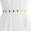 Belts 2024 Men And Women Designer Belt Rhinestone Inlay Hook Adjustment Pearl Waist Chain Decorative Accesorios De Ropa