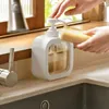Förvaringsflaskor badrum tvål dispenser återfyllbar hand tvättpump dispensrar transparent flytande hållare för lotion schampo