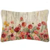 Подушка разбрызгивает цветы с покрытием красной розовой рукой декоративные подушки для дивана 30x50см