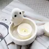 Kandelaars Halloween keramische houder Ghostly Ceramics for Room Badkamer Decor White Tea Light Candlestick Christmas