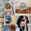 Ladies Bags Evening Woven Beach Women's Bag Fashionable Grass Weaving Crossbody Folded Design Handbag Rural Tourism Shoulder