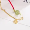 Link braccialetti ventfille oro color giada hetiana per donna asimmetria rossa corda giuntura vintag regalo di compleanno vintag goccia