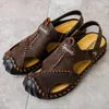 Chaussures décontractées Sandales d'été hommes en cuir classique Roman Reconft Slipper Outdoor Beach Rubber Flip Flops Water Trekking