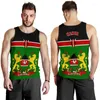 Herren -Tanktops Kenya Map Flag Grafik Top für Männer Kleidung Nationales Emblem Weste Dashiki Paisley Weste Hawaiian Boy Jersey lässig