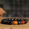 Strand Ebony Old Type Beads Diy Especificaciones de cuerda de mano suave 8 x 9 Adornos de rosario de hombres y mujeres Joyas Buddha Bead