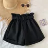 Shorts 2024 Elegant Fashion Harajuku Slim Fit Children Clothes Loose Casual All Match Trousers Solid Pockets Thin Style Wide Leg Pants