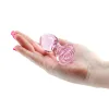 Strumento piccolo tappo rosa in vetro rosa cristallo enorme sfera perline anali finte glass rosa ano set di dildo set di masturbazione adulta giocattolo