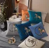 Ny lyxdyna/dekorativ kudde lyx vardagsrum soffa dekorativt fodral broderad hästkudde täcker sovrum sovrum fyrkant kast kudde