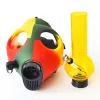 smoke Tool Gas Mask with Acrylic Smoking Bong Silicone Pipe Tobacco smoke pipe water pipe smoke accessory free shipping dab rig
