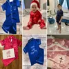 2 stks baby Baby Boy Girl Pyjamas Silk Satin Top Pant Long Sleeve Solid Button-Down Pyjama's Set Nighthad Child Sleepwear 240418