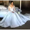 Encaje nuevos vestidos de novia de steven khalil divididos con falda desmontable cuello transparente vaina cubierta de hendidura alta salpicaduras de novia.