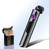 Briquet de cigarette à induction USB personnalisable LED PORTABLE Double arc