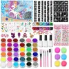 Kit da tatuaggio di Halloween Glitter Colori con cuscinetto per cuscinetto per cuscinetto per cuscinetti per la body art design per bambini per bambini in polvere glitter 240415