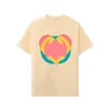 Men's T-shirt Love heart printing designer T-shirt men and women couples classic style loose casual short-sleeved tops
