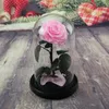 Decoratieve bloemen Glass Rose Ornament Delicate Aesthetic Artificial Forever Flower in Dome Birthday Gift Festival Supplies