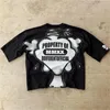 Harajuku Monkey Money Graphic T -Shirts Y2K Tops Drucken Übergroße T -Shirt Gothic Pro Choice Streetwear Goth Men Clothing 240425