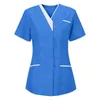 Nurse Uniform Scrubs tops Womens Short Short Pocket Olaster