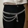 Punk Punk Street Simple Belt Waist Chain Men Women Hip Hop Pants Gioielli