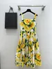 2024 Zomerige bloemenprint Damesjurkriem Mouwloze Silim Csual Long Woman's Dress XDBD007