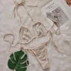 2024 Nuovo bikini Europa e il costume da bagno sexy sexy degli Stati Uniti Donne Tie Hollow Beach Swimsuit