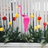 Garden Decorations Whimsical Bird Pink Flamingo Home Garden Decoration Swirl Absolutely Gorgeous Unique Dynamic Rotating Bird Swirl bird props