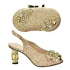 Dress Shoes Latest Design Matching Shoe And Bag Set For Wedding Italian Party In Women High Heels Sexy Closed Toe
