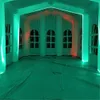 Casa do túnel de casamento inflável ao ar livre de tenda branca com luzes LED LUZ LIGH