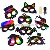 Feestmaskers Magic Rainbow Scratch Painting Mask Cartoon Pompoen Ghost Bat Spider Childrens Education Toy Halloween Diy Toys 230607 D DHX3U