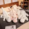 1 kawałek 70-150 cm Giant White Dragon Pluszowa zabawka z jednorożcem Work Wings Dragon and Dinosaur Hugs Pillow Rzucanie dinozaurów Dip 240424