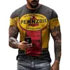 Camisetas masculinas de verão novo gráfico casual curta camiseta para homens de grande tamanho Strtwear 3D Impressão digital Tampe grande TS para masculino T240425