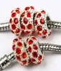 Wholesale Hot Red Crystal Rhinestone Loose European Charm Beads For Bracelet, Rhinestone Spacer Beads, Cheap Price1169718