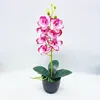 Fleurs décoratives Pot artificiel Orchidée portable de bureau faux en pot