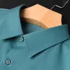 Men's Dress Shirts Long Sleeve Slight Strech Bamboo-fiber Without Pocket Quality Comfortable Standard-fit Smart Casual Shirt