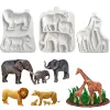 Molds olifant leeuw giraf siliconen mal keuken diy cake bak decoratie fudge dessert chocolade schimmel cartoon dier siliconen mal