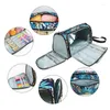 Depolama çantaları tığ işi çanta çok işlevli taşınabilir iplik düzenleyici örgü tote delikli ve fermuar diy iğne sanatları zanaat