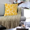 Cuscino/decorativo in lino in cotone Coppa di cuscino giallo 45x45 Case geometriche per divano soggiorno Cover di divano nordico per decorazioni per la casa da letto