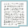 Takılar Charms Tibet Sier Bilezik Aksesuarları Serevikler Satılık Mix 100 PCS LOT PACK BK DIY Küpe Takı Bulguları Toptan D D DHGHE