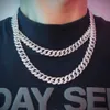 Ice Out Cubaanse linkketen Miami Moissnaite Chain S925 Silver Hip Hop Link Chain voor Mans/Women Hiphop Diamond Jewelry