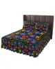 Bed rok kleurrijk Mexico abstract bloem elastisch gemonteerde sprei met kussenslopen matras dekbed beddengoed set laken