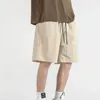 Short masculin Hommes décontractés solide simple taille élastique cordon de trémette d'été tout-correspondant streetwear coréen sportif sèchette rapide sèche