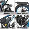 Bike per pneumatici a grasso 2000 W 48v 22Ah 26 "Bike di montagna elettrica 55 km/h Ebike per adulti 21 freni idraulici a velocità