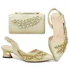 Dress Shoes Italian And Bags Matching Set Decorated With Rhinestone Wedding Bride Shoe Bag For Party In Women Nigerian